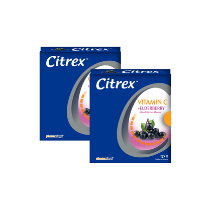 [BUY 1 FREE 1 ]Citrex Vitamin C + Elderberry Powder 15s X 2 (Mixed Berries)