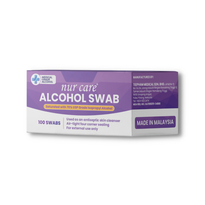 [BUY 1 FREE 1] Nurcare Alcohol Swab 100's