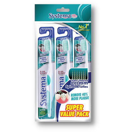 [BUY 1 FREE 1]Systema Toothbrush Spiral B2f1