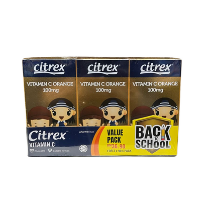 [BUY 1 FREE 1] Citrex Vitamin C 100mg 90s Value Pack X 3 [Orange]