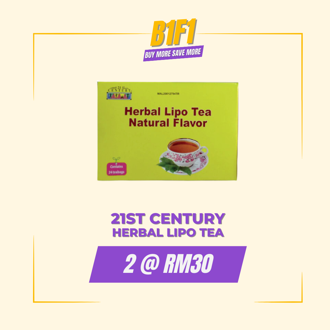 [BUY 1 FREE 1] 21st Century Herbal Lipo Weight Reduction Tea Natural 24's x 2