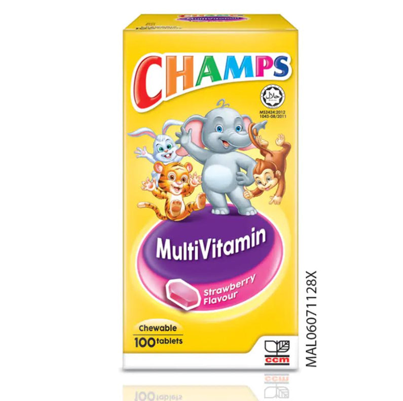 Champs Multivitamin Chewable Strawberry 100's