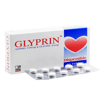 [BUY 1 FREE 1] Glyprin Tablet 30's (Aspirin 100mg & Glycine 45mg)