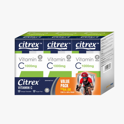 [BUY 1 FREE 1] Citrex Vitamin C 1000mg 50's (PACK OF 3) X 2