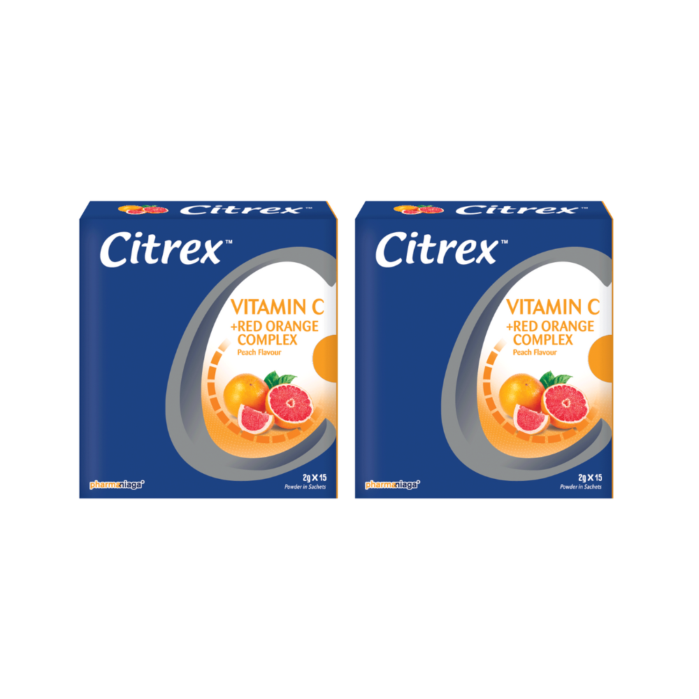 Citrex Vitamin C + Red Orange Complex Powder 15s X 2 (Peach)
