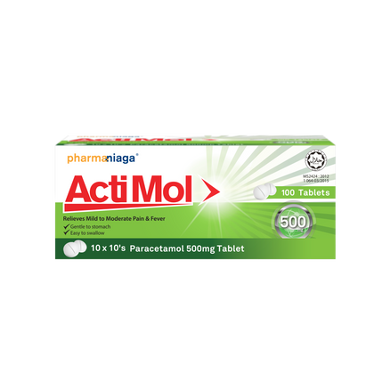 Pharmaniaga Actimol PCM 500mg 10x10's