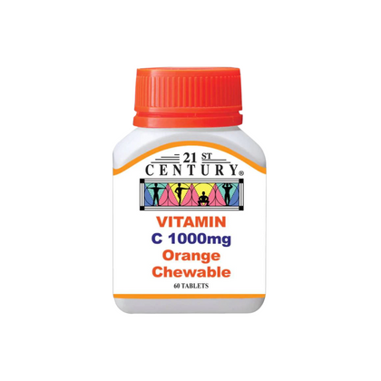 [ BUY 1 FREE 1 ]21st Century Vitamin C 1000mg Orange Chewable 60's