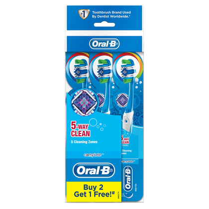 [BUY 1 FREE 1]Oral-b Complete 5-way Clean Toothbrush B2f1 [Soft]
