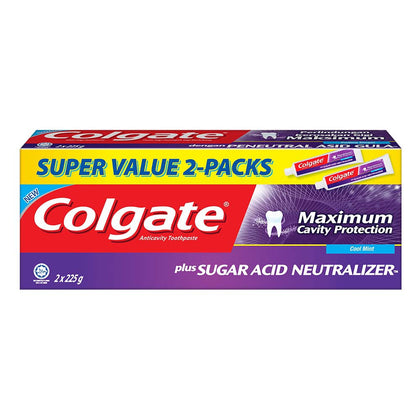 Colgate Toothpaste Sugar Acid Neutraliser Cool Mint 225gx2