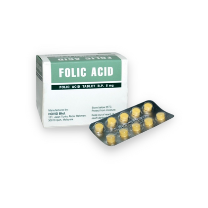 [ BUY 1 FREE 1 ]Hovid Folic Acid 10's 10 (1 BOX) X 2