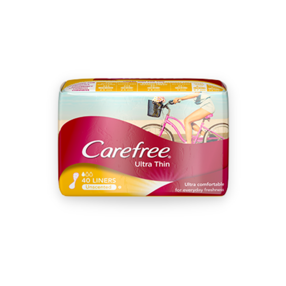 Carefree Pantiliner Ultra Thin Unscented 40's
