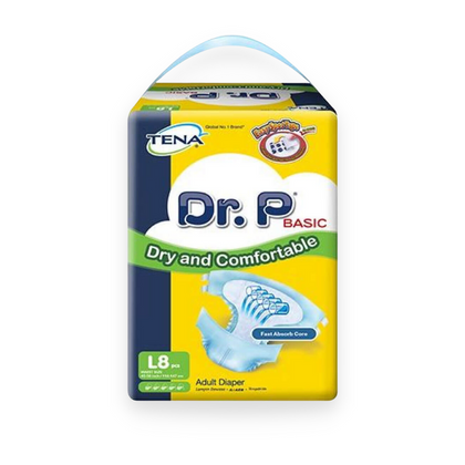Dr. P Basic Adult Diapers 8's (L)
