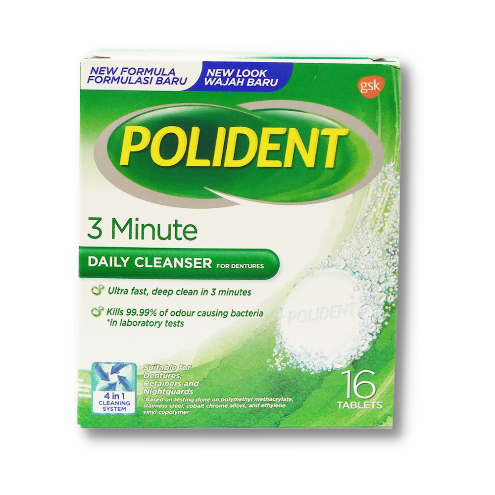 Polident Cleanser Tab 16's