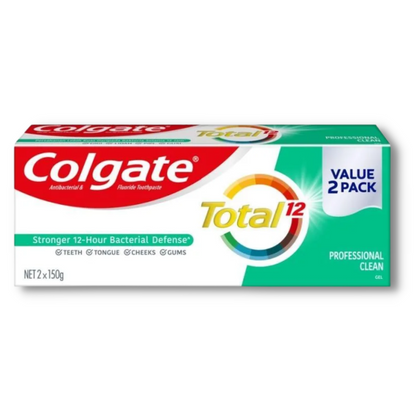 Colgate Toothpaste Total 12 Professional Clean Gel 150gx2