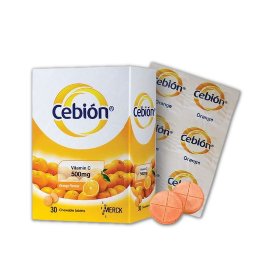 Cebion Vitamin C Orange 500mg Chewable 30's X 3 [EXPIRED 04/2024]