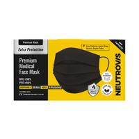 Neutrovis Extra Protection Premium 4ply Medical Mask 50's [Black]
