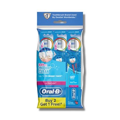 [BUY 1 FREE 1]Oral-b Ultra Thin Pro Deep Clean B2F1 (Extra Soft)