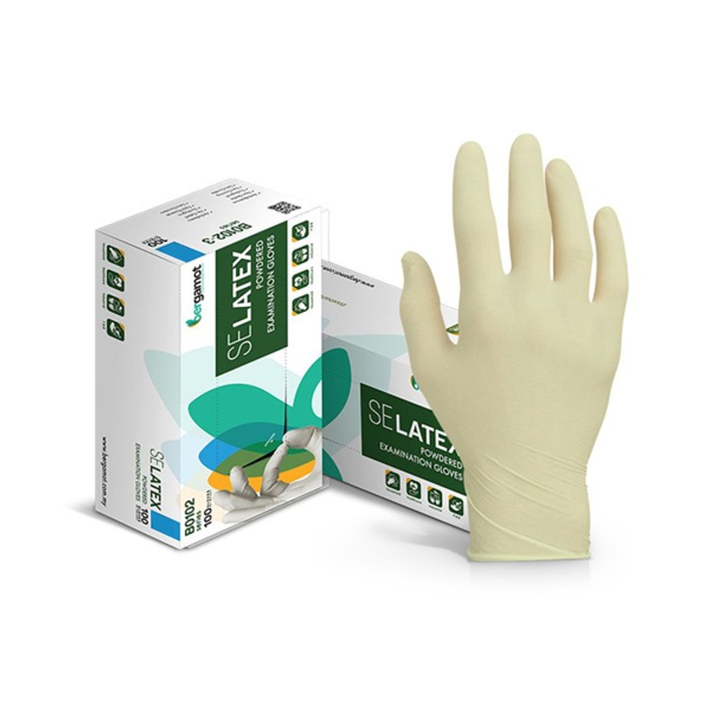 Bergamot Latex Powdered Glove (L) 100's