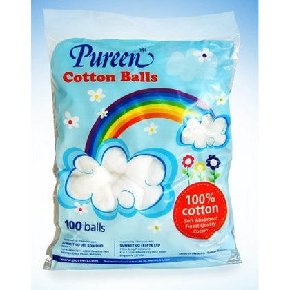 Pureen Cotton Balls 100'sx2